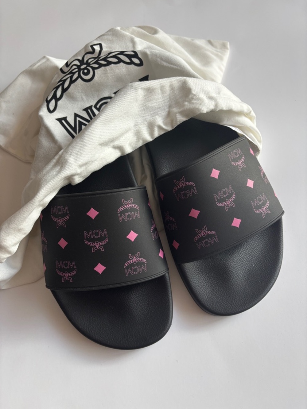 MCM Monogram Slides